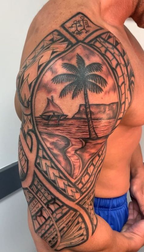 Visit us on Facebook and Instagram at: https://www.facebook.com/elkgroveemerald https://www.instagram.com/emeraldtattooelkgrove Honduras Tattoo Ideas, Guam Tattoo, Hawaiian Tattoos, Black Men Tattoos, Animal Sleeve, Polynesian Tattoos Women, Animal Sleeve Tattoo, Polynesian Tattoos, Men Tattoos