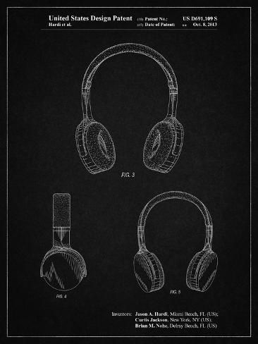 size: 12x9in Giclee Print: PP612-Vintage Black Headphones Patent Poster by Cole Borders : Cole Borders/artlicensing.com Grunge Posters Room Wall Art, Grunge Headphones, Poster Rock, Printable Wall Collage, Room Things, Grunge Posters, Red Bathroom, Grunge Pictures, Black Grunge