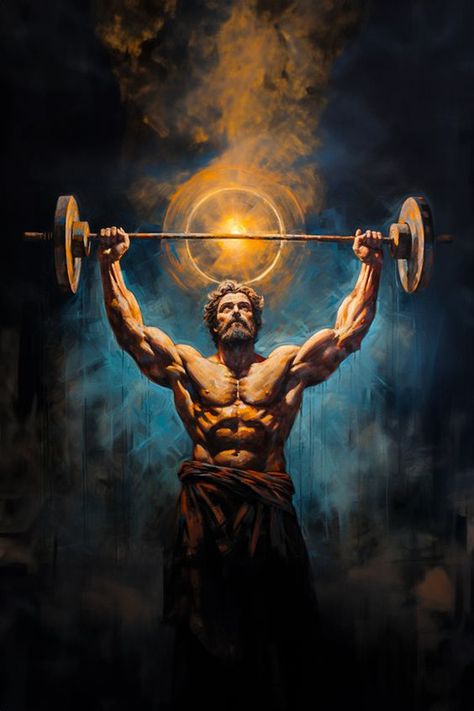 rate my music at the link😇 Gym Motivation Wallpaper, Gym Wallpaper, Gym Poster, Gym Art, Gym Guys, Gym Photos, Greek Mythology Art, Mythology Art, Gym Design