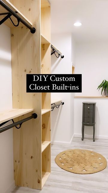 Diy Custom Closet, Master Closet Design, Closet Redo, Closet Planning, Closet Built Ins, Closet Design Layout, Bedroom Decoration Ideas, Closet Renovation, Closet Layout