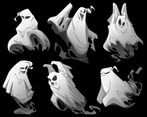 Scary Ghost Drawing, Scary Halloween Characters, Ghosts Cartoon, Ghost Tutorial, Ghost Drawing, Cartoon Halloween, Halloween Characters, Ghost Cartoon, Cartoon Monsters