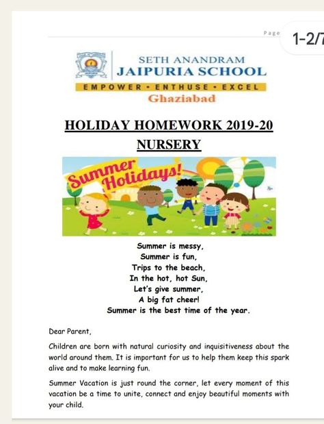 Fun Worksheets For Kids, Holiday Homework, Hindi Worksheets, I Love Her Quotes, Dear Parents, Natural Curiosities, Fun Worksheets, Summer Holidays, Worksheets For Kids