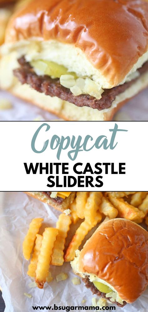 🍔 Craving some nostalgia? Indulge in the ultimate comfort food experience with our Copycat White Castle Sliders! 😍✨ Bite-sized and bursting with flavor, these sliders are the perfect throwback treat for any occasion. Whether you're hosting a party or just looking to satisfy your cravings, these mini burgers are sure to hit the spot. Copycat White Castle, Cooking With Mia, Copycat White Castle Sliders, Hamburger Pickles, White Castle Burgers, White Castle Sliders, Philly Cheese Steak Sliders, Easy Foods, Burger Sliders