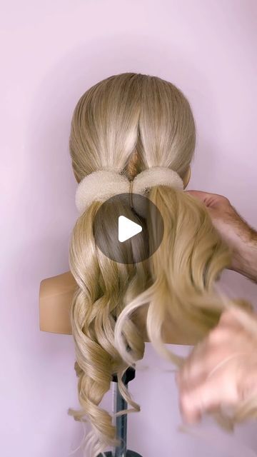 Donut Bun Wedding Hairstyles, How To Use A Hair Donut Tutorials, Updo Using Hair Donut, How To Use A Hair Donut, Baby Doll Hairstyles, Wedding Low Ponytail Hairstyles, Dance Bun Hairstyles, Hair Donut Styles, Clean Low Bun