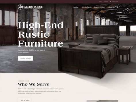 Fireside lodge furniture - Website design - #design #graphicdesign #digitalart #graphicdesigner #uxdesign #ux #webdesign #websitedesign #ui #uidesign #userinterface #dribbble #behance #mn #minneapolis #minnesota #furniture #rustic #cabin #craftsman #build #wood #woodworking #handmade #ecommerce #shopping #store Online Shop Website Design, Creative Website Layout, Website Layout Ideas, Shop Website Design, Online Shop Website, Lodge Furniture, Online Website Design, Awesome Furniture, Furniture Website