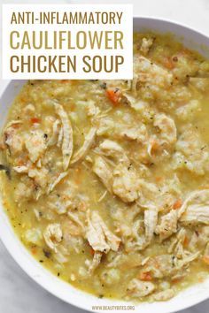 Roast Mutton, Antinflammatory Foods, Cauliflower Chicken Soup, Clean Eating Recipe, Cauliflower Chicken, Plats Healthy, Homemade Soup Recipe, Keto Soup, Aip Recipes