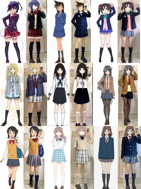 Outfits Academia, Edith Head Gowns, Animated Clothing, Cos Clothing, 80’s Outfits, How To Draw Chibi, Preppy Chic Outfits, Japanese Uniform, Skirt Making