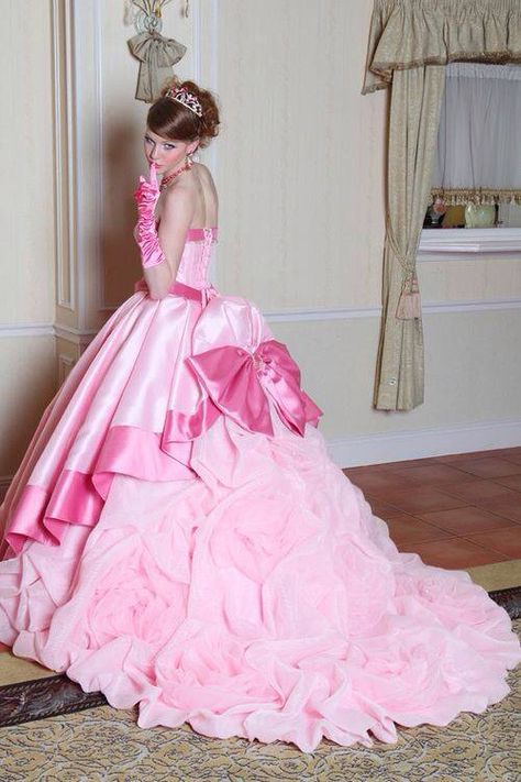 Cute Princess dress Barbie Bridal, Nylon Dress, 21st Dresses, Pink Gowns, Gorgeous Wedding Dress, Gorgeous Gowns, Ball Gowns Wedding, Quinceanera Dresses, Beautiful Gowns