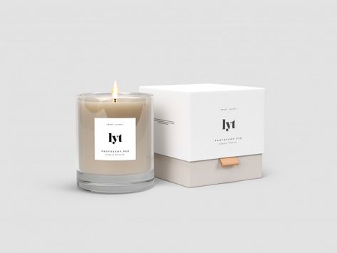 Candle Package Mockup Candle Packaging Design, Package Mockup, Candle Packaging, Box Mockup, Packaging Design, Mockup, Photoshop, Packaging, Candles