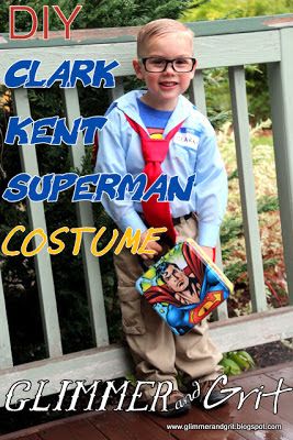 Glimmer And Grit: DIY Clark Kent/Superman Kids Costume Superman Kids Costume, Superman Kids, Kid Costumes, Clark Kent Superman, Superman Costumes, Ideas For Fun, Things For Kids, Kids Board, Cute Costumes