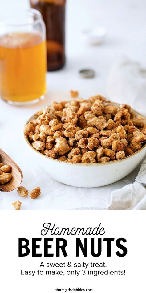 Beer Nuts Recipe Simple, Beer Nuts Recipe, Tailgate Recipes, Beer Nuts, Spicy Nuts, Beer Snacks, Delicious Dips Recipes, Raw Peanuts, Homemade Beer