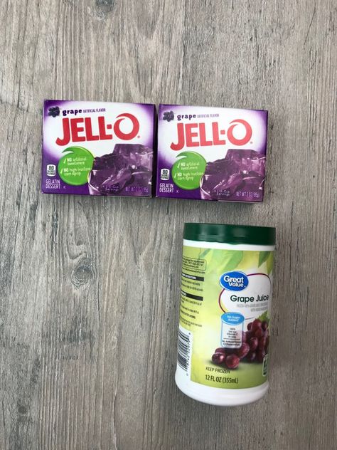 Grape jello and can of grape juice concentrate Grape Jello Salad, Grape Jello Recipes, Dreamsicle Salad, Jello Deserts, Grape Salad Recipe, Congealed Salad, Coconut Ice Cream Recipes, Fluff Salad Recipes, Cool Whip Desserts