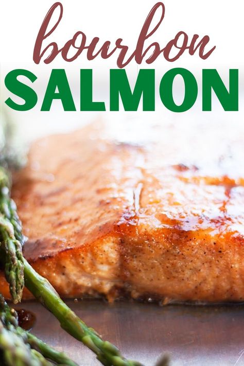 Salmon In The Oven, Bourbon Salmon, Honey Glazed Salmon Recipe, Bourbon Glazed Salmon, Salmon Recipes Oven, Teriyaki Glazed Salmon, Baked Teriyaki Salmon, Oven Salmon, Oven Roasted Salmon