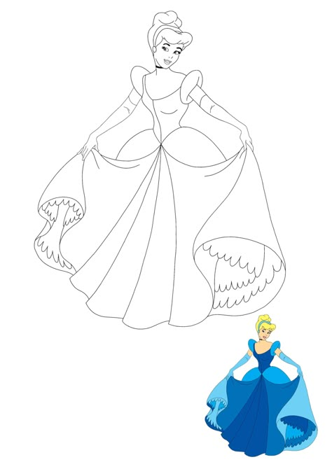 Disney Princess Cinderella Coloring Pages - 2 Free Coloring Sheets (2020) Princess Coloring Sheets, Cinderella Coloring Pages, Disney Princess Anime, Disney Princess Colors, Disney Princess Coloring Pages, Disney Princess Aurora, Disney Princess Cinderella, Free Coloring Sheets, Disney Princess Drawings