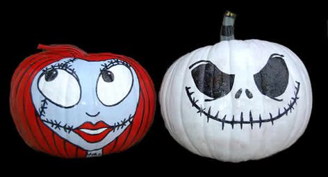 #fall #holidays #halloween #pumpkin #decorating #painted #nightmarebeforechristmas #jackandsally Sally Pumpkin Painting, Emo Spongebob, Sally Pumpkin, Monsters Inc Characters, Pumpkin Decorating Diy, Character Pumpkins, Pumpkin Decorating Contest, Pumpkin Contest, Hallowen Ideas