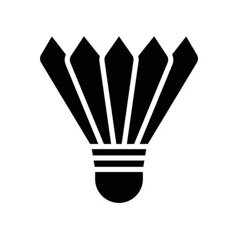 Shuttlecock, badminton, sport icon. Sports Equipment. Pictogram glyph style, simple logo for tournament. solid Vector illustration. Design on white background. EPS 10 Shuttlecock Logo, Smash Badminton, Badminton Logo, Badminton Shuttlecock, Badminton Sport, Sport Icon, Vector Sketch, Simple Logo, Vector Illustration Design