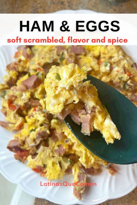 Cubed Ham and eggs creatives in the kitchen looove a good-morning breakfast scramble. Check out how we make it, a la Mexicana style, with chopped onions, tomato, and serrano until tender or soft depending on your texture preference!  Make it next with any leftover ham or steak ham for a really TIGHT & HEARTY breakfast.

FOLLOW LQC RECIPES FOR MORE TIPS & WEEKEND BREAKFAST IDEAS. Ham Steak And Eggs, Weekend Breakfast Ideas, Paleo Ham, Cubed Ham, Ham Steak Recipes, Leftover Easter Ham, Thanksgiving Ham, Ham Leftovers, Breakfast Tacos Recipe