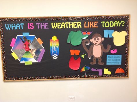 What is the weather like today? Science. Toddler/preschool. Interactive Display. Science Interactive Bulletin Boards, Interactive Display Boards, Weather Bulletin Board, Preschool Displays, Weather Like Today, Projects Science, Science Bulletin Boards, Interactive Bulletin Boards, Paper Clouds