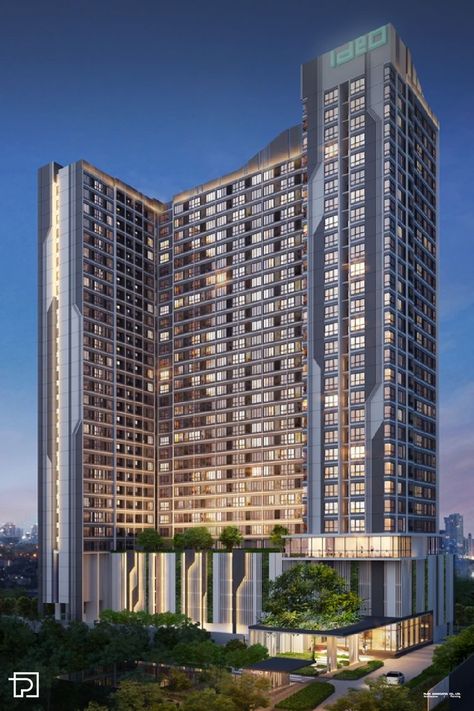 Condominium Facade, Architect Plan, Condominium Architecture, Condominium Design, Luxury Condominium, Hotel Facade, Design Architect, Building Elevation, Plans Architecture