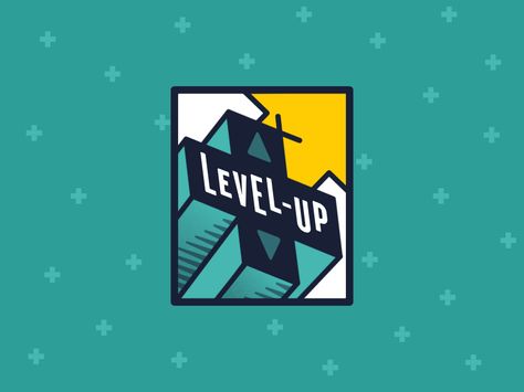 The Corner // LEVEL-UP - Animation by Gweno Level Up Illustration, Next Level Logo Design, Dribbble Logo, Level Logo, Up Animation, Graphics Design Ideas, Animation Gif, Graphic Design Blog, Event Logo