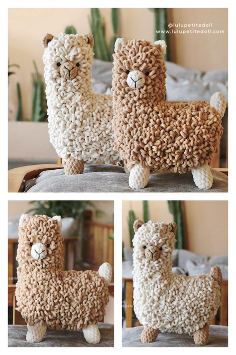 Crochet The Happy Alpaca Amigurumi Pattern Crochet Patterns Amigurumi Animals, Crochet Alpaca, Plush Yarn Crochet, Llama Patterns Free, Crochet Llama, Chunky Yarn Amigurumi Free Pattern, Alpaca Crochet Pattern Free, Crochet Alpaca Pattern Free, Crochet Alpaca Pattern