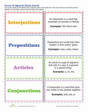 Third Grade Grammar Reading Flash Cards Worksheets: Parts of Speech Worksheet Parts Of Speech Worksheet, 3rd Grade Grammar, 3rd Grade Worksheets, 8 Parts Of Speech, Parts Of Speech Practice, Classical Conversations Essentials, Parts Of Speech Posters, Cc Essentials, Third Grade Worksheets