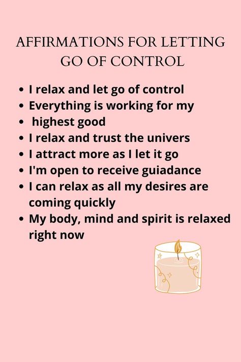 Affirmations for letting go of control Letting Go Of Control, Let Go Of Control, Motivational Memes, Healing Journaling, Happy Minds, Positive Inspiration, Daily Positive Affirmations, Soul Quotes, Positive Self Affirmations