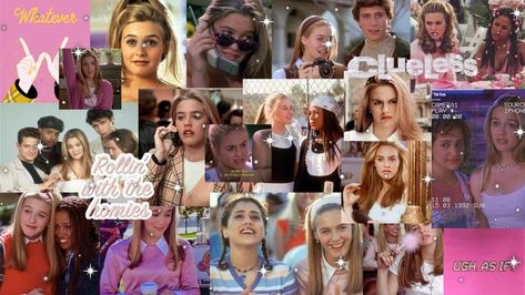 laptop wallpaper made by me! feel free to use!! pics arent mine! mwah! ♡ #wallpaper #aesthetic #clueless #2000s Clueless Wallpaper, 2000s Aesthetic Wallpaper, Clueless Aesthetic, 2000s Wallpaper, Digital Collage Art, 2000s Aesthetic, Wallpaper Laptop, Iphone Wallpaper Themes, Macbook Wallpaper