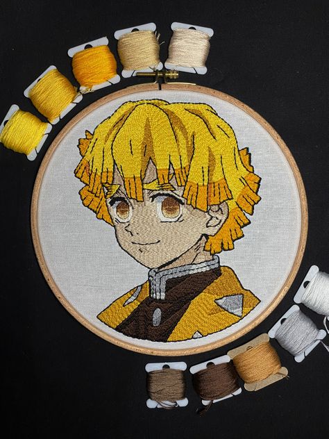 #handmade #handembroidery #embroideryart #embroidery #embroideryhoop #anime #animeembroidery #animetiktok Embroidery Anime Designs, Anime Hand Embroidery, Nerdy Embroidery, Demon Slayer Embroidery, Anime Embroidery Designs, Fun Embroidery, Anime Embroidery, Anime Hands, Embroidery Tshirt