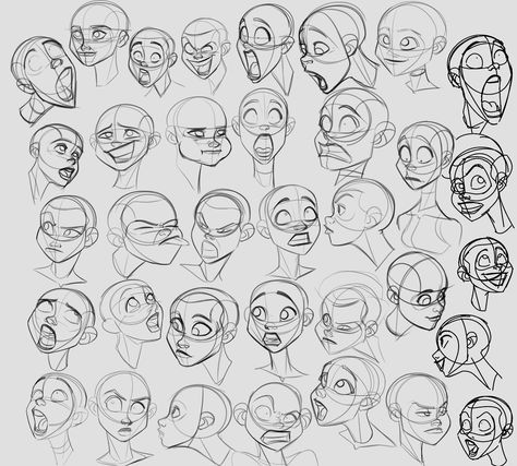 Facial Expressions Drawing, Drawing Face Expressions, Cartoon Style Drawing, Face Girl, Character Design Sketches, Drawing Expressions, 캐릭터 드로잉, Facial Expression, Creative Drawing