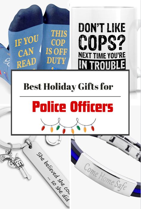 Gift for police officers #policeman #giftideas Gifts For Police Officers, Best Amazon Gifts, Survival Kit Gifts, Police Officer Gifts, Police Academy, Christmas Gift Basket, Christmas Gift Baskets, Police Officers, Policeman