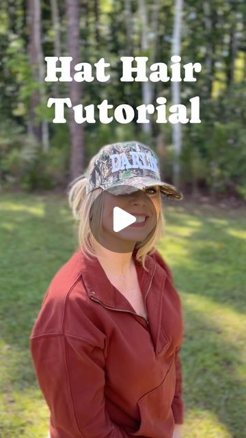 Zandra Tidmarsh on Instagram: "Hat Hair Darlin’ ⚡️⚡️
 

One of my absolute favorite hats you can shop it at @darlinswimwear. 
With summer right around the corner and  baseball season in full swing, you can almost always catch me in a hat. So I definitely wanted to share some clever, ways to style your hat. 🤍🤍
Z

#hathair #hathairstyle #easyhairstyles #baseballmom #busymom #hairstylist #hairfashion #behindthechair #beautybestie #carhartt #deland #delandflorida #hairbrained #easybreezyblonde #easyhairstylesforgirls #hat #hats #hatstyle #downtowndeland #delandhair #delandhairstylist #downtowndeland #deland #hairtutorial #clawclip #clawcliphairstyle #clawclips #clawcliptutorial #summerhats #baseballmomlife #baseballmom⚾️ #summerhairgoals" Hat Hairstyles Medium Length, Short Hair Hat Hairstyles, Short Hair Hat, Million Dollar Baby, Hat Hair, Hair Tutorials For Medium Hair, Hair Brained, Baseball Season, Baseball Mom