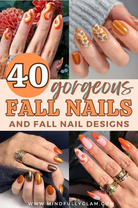 Sparkle Fall Nail Designs, Fall Drip Nails, Light Color Nails Ideas, Retro Fall Nail Designs, Fall Themed Nails Designs, Fall Checkered Nail Designs, Autumn Multicolor Nails, Mustard Yellow Almond Nails, Fall Chevron Nails