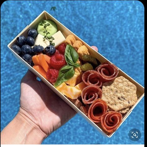 Charcuterie Box For One, Grazing Food, Poolside Snacks, Charcuterie Gifts, Charcuterie Inspiration, Charcuterie Platter, Snack Board, Party Food Platters, Charcuterie And Cheese Board