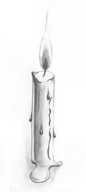 Candle Art Drawing, Candle Sketch, Easy Pencil Drawings, Drawing Dragon, Shadow Drawing, Object Drawing, Art Sketches Pencil, Art Drawings Sketches Pencil, Easy Drawings Sketches