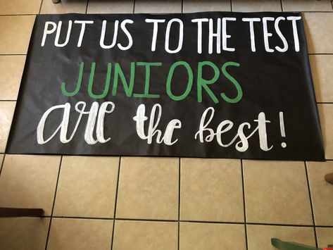 Junior Spirit Posters, School Spirit Ideas Pep Rally, Homecoming Hallways, Asb Ideas, Hoco Signs, Spirit Posters, School Spirit Posters, Cheer Pins, Homecoming Signs