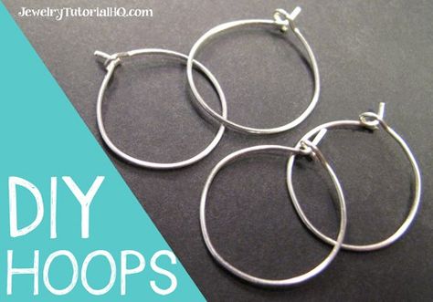 How to Make Hoop Earrings / Wine Charm Rings | Jewelry Tutorial Headquarters | Bloglovin’ How To Make Hoop Earrings, Diy Wine Charms, Make Hoop Earrings, Diy Hoop Earrings, Wine Charms Diy, Rings Video, Diy Earrings Tutorial, Small Silver Hoop Earrings, Gold Bar Earrings