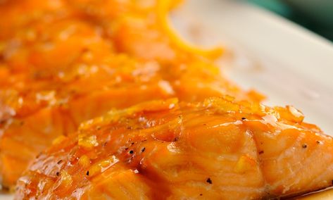 Orange Marmalade Recipe, Salmon Soy Sauce, Sauce For Salmon, Marmalade Recipe, Orange Marmalade, Baked Salmon Recipes, Salmon Dishes, Glazed Salmon, Food Channel