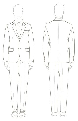 Mens Suit Drawing, Men Dress Drawing, Men Illustration Sketches, Mens Pants Flat Sketch, Men In Suits Drawing, Men Clothes Drawing, Man In Suit Drawing Reference, Tuxedo Drawing, Suit Drawing Reference