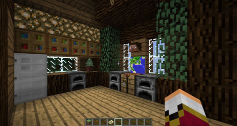 108.170.54.82:38003 : LizC864 Minecraft: My 1st structure: Forest Cabin. Kitchen Fully Stocked Fridge, Stocked Fridge, Cabin Kitchen, Forest Cabin, Minecraft, Cabin, Forest