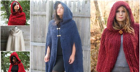 Today we want to present you one more crochet thing that will help you stay warm in the cold winter. Crochet Hooded Cape, Hooded Cape Pattern, Crochet Hooded Scarf Pattern, Cloak Pattern, Crochet Hooded Scarf, Crochet Hood, Crochet Cape, Hooded Cape, Crochet Coat