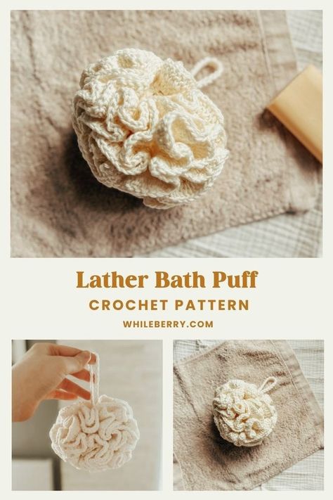 Create a soft, reusable bath puff with this simple crochet pattern, ideal for adding a cozy touch to your bathroom. This easy project uses cotton yarn to craft a durable, gentle sponge that’s perfect for skincare routines. A great crochet gift idea, this pattern brings a handmade, eco-friendly touch to everyday home decor while offering a touch of luxury to any bath routine. Puff Crochet Pattern, Simple Crochet Pattern, Practical Crochet, Modern Knitting Patterns, Everyday Home Decor, Bath Routine, Shower Puff, Crochet Gift Ideas, Simple Projects