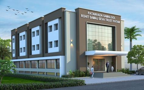 Hospital Building Elevation Design, Institute Elevation Design, Facade Design School, Hospital Front Elevation Design, Hospital Facade Design Architecture, College Building Exterior, School Elevation Design Architecture, Hospital Design Architecture Exterior, Hospital Facade Design