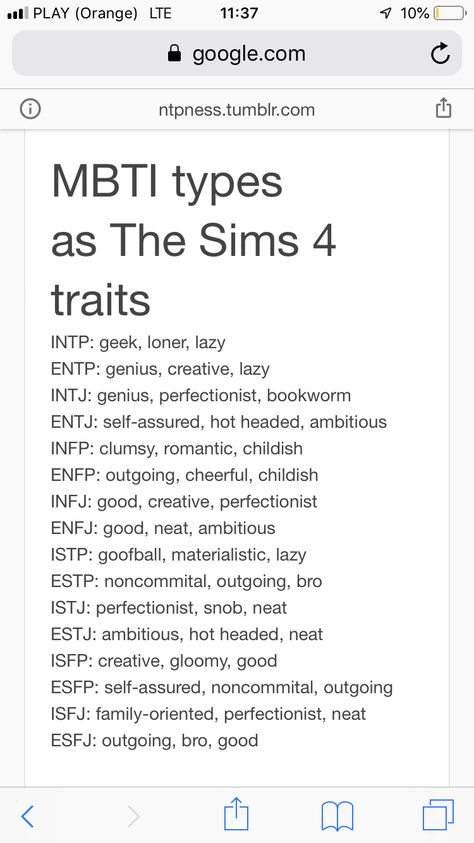 The Sims 4 Traits, Infp T Personality, Mbti Charts, Isfj Personality, Enfp Personality, Sims 4 Traits, Mbti Types, Intp Personality, Infj Personality Type