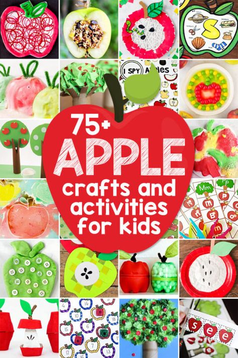 Apple Activities For Kids, Apple Sensory, Apple Crafts, Sensory Play Ideas, Paper Apple, Apple Preschool, Apple Unit, Crafts And Activities For Kids, Apple Activities