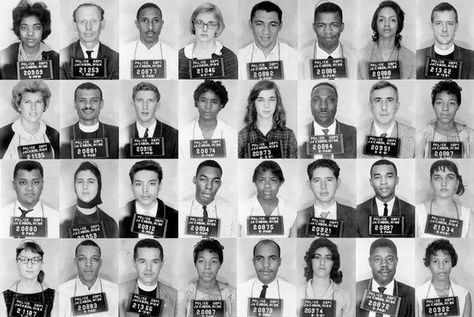 These are the mug shots of the Freedom Riders as they were arrested in 1961. Most of them were sent to the brutal Parchman Prison in Mississippi. These are only 32 of the 400 riders who fought for Freedom. Freedom Riders, Civil Rights Movement, Historical Facts, African American History, History Facts, Martin Luther King, Black Culture, Inspirational People, Mug Shots