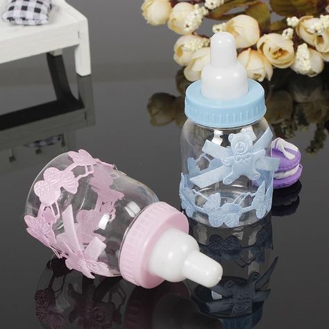 12pcs Baby Shower Candy Box Bottle Pink Girl Blue Boy Birthday Party Favours Christmas Gift Milk Bottle Shape | Wish Pink Girl Birthday Party, Boys Birthday Party Favors, Baptism Party Favors, Pink Girl Birthday, Girl Birthday Party Favors, Baby Shower Gift Box, Girls Party Decorations, Baby Shower Candy, Gift Wrap Box