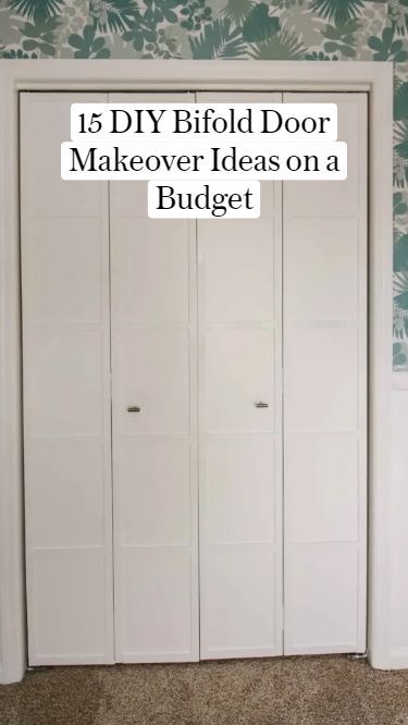 Whether you want to convert your current bi-fold closet or pantry to a sliding design or simply elevate the folding doors you already have, the DIY projects included in this post will open your mind to all of the limitless possibilities that exist. Bifold Door Makeover, Door Makeover Ideas, Louvered Bifold Doors, Bifold Door Ideas, Closet Door Alternative, Old Closet Doors, Pax Hack, Bi Fold Pantry Doors, Bifold Doors Makeover