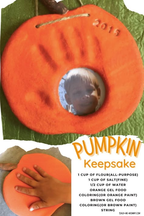 pumpkin keepsake Pumpkin Handprint, Fall Crafts For Toddlers, Handprint Keepsake, Crafts For Toddlers, Cute Halloween Decorations, Halloween Crafts For Toddlers, Keepsake Crafts, Fall Arts And Crafts, Carte Halloween