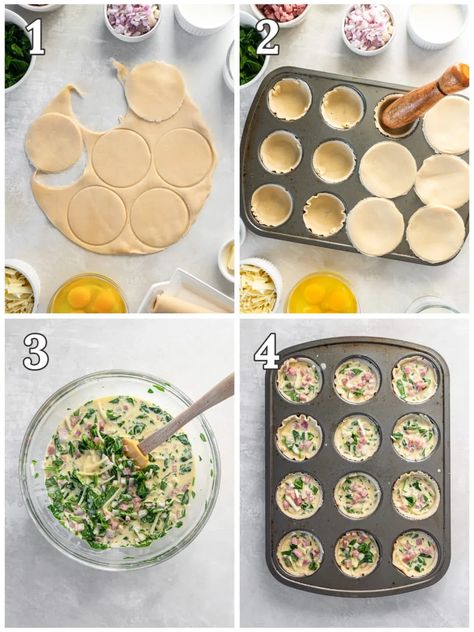 Muffin Tin Quiche, Muffin Pan Quiche, Mini Muffin Tin Recipes, Quiche Bites, Ham Broccoli, Mini Quiche Recipes, Portable Breakfast, Quiche Muffins, Broccoli And Cheddar